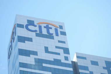 Singapore 1 june 2022. city bank logo on financial building.