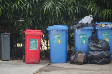 singapore 1 june 2022 Collection of waste bins outdoor ,