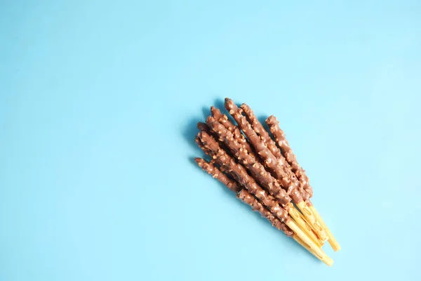 Almond Nut Dark Chocolate Stick Table — ストック写真