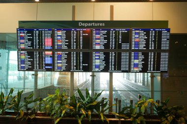 Havaalanına varış ve varış panosu