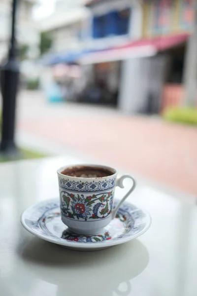 Cup Turkish Coffee Table Outdoor —  Fotos de Stock
