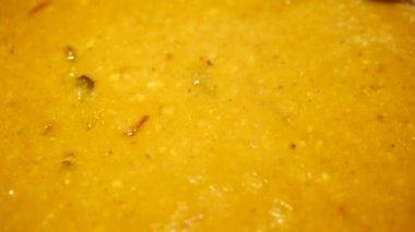 close up of cooking Haleem a indian traditional food ,