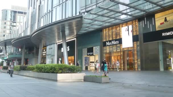Singapore June 2022 Branded Shopping Mall Orchard Road — 图库视频影像