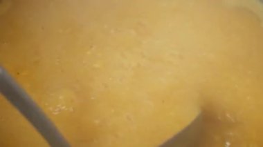 close up of cooking Haleem a indian traditional food ,