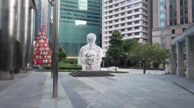 Singapur, marina körfezi 1 Haziran 2022. Okyanus finans merkezinin alçak açılı görüntüsü. ,