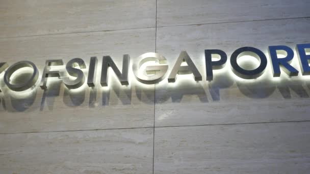 Singapore June 2022 Bank Singapore Financial Building — Vídeos de Stock