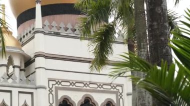 Singapur 'daki Mescid Sultan' ın detaylı fotoğrafı. ,