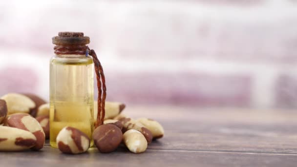 Brazilian Nut Oils Table — стоковое видео