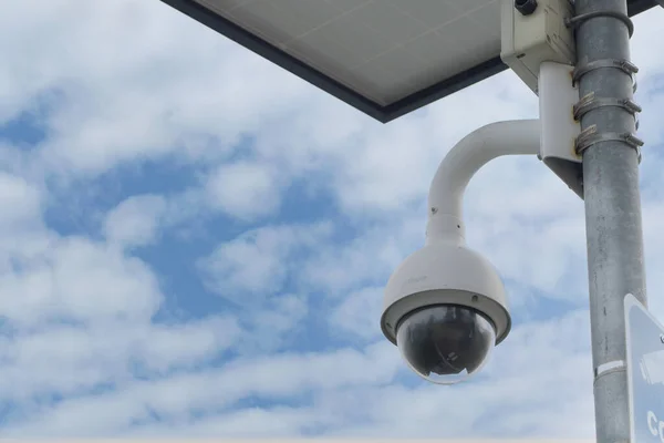 Cctv Security Camera Operating Outdoor — Foto de Stock