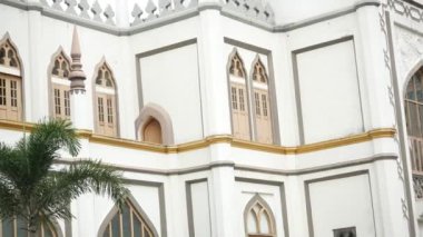 Singapur 'daki Mescid Sultan' ın detaylı fotoğrafı. ,