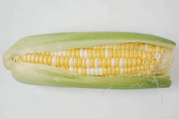 Sweet Corns White Background Close —  Fotos de Stock