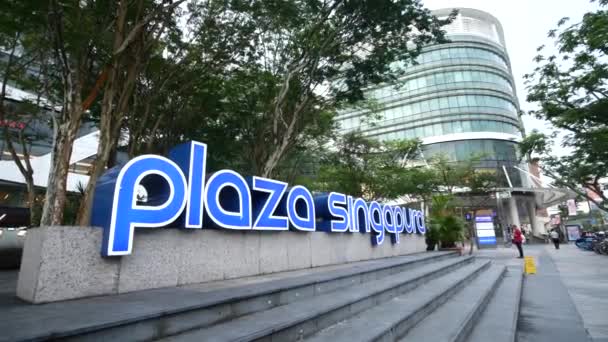 Singapore Junio 2022 Frente Plaza Centro Comercial Singapur — Vídeo de stock