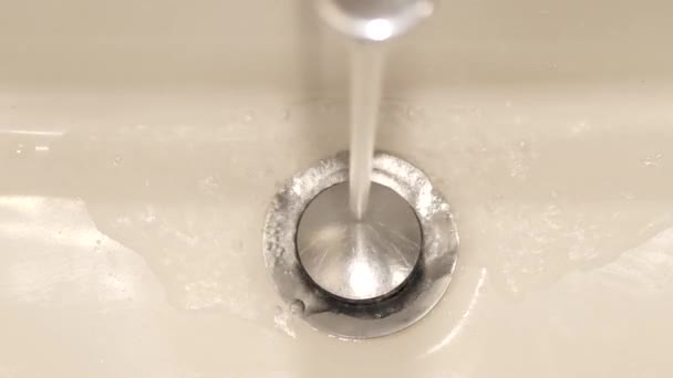 Water Pouring Faucet Tap Slow Motion — Stock Video