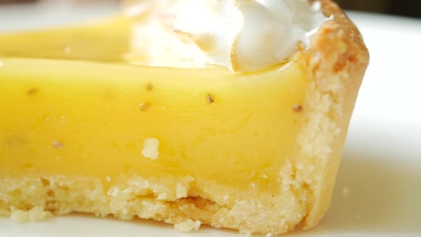 Tarte Citron Gâteau Fromage Sur Table — Video