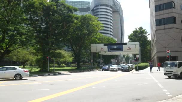 City Cars Road Orchard Road Singapore — Vídeo de Stock