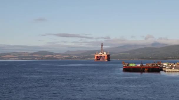 Időzített Felvétel Invergordon Vízpartjáról Invergordon Egy Város Ross Cromarty Skócia — Stock videók