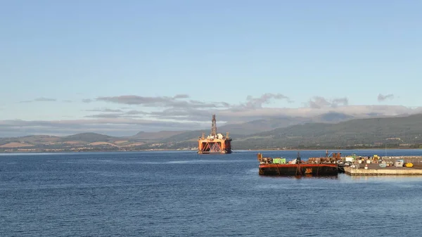 Muelle Invergordon Invergordon Una Ciudad Ross Cromarty Escocia Conocida Por — Foto de Stock