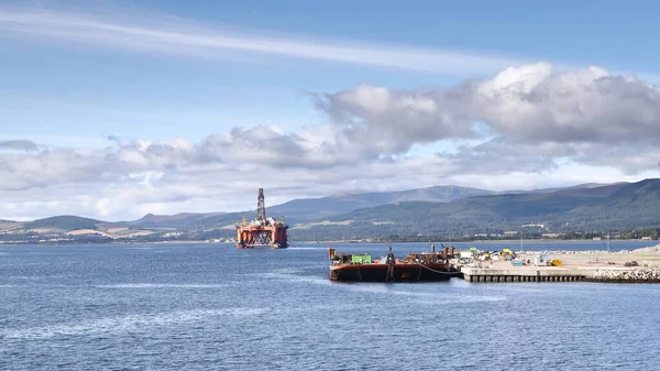 Muelle Invergordon Invergordon Una Ciudad Ross Cromarty Escocia Conocida Por — Foto de Stock