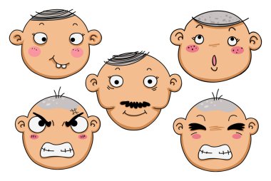 bir kızın farklı yüz ifadeleri