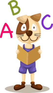 kitap okurken köpek