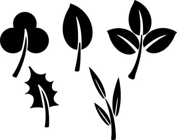 Black leaves — Stock Vector