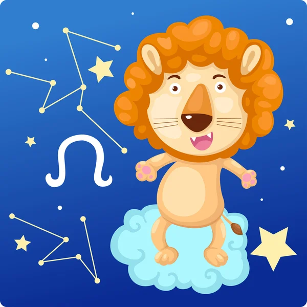 Zodiac signs - Lion — Stock Vector