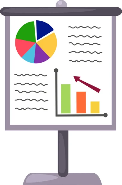 Business charts on white background — Stock Vector