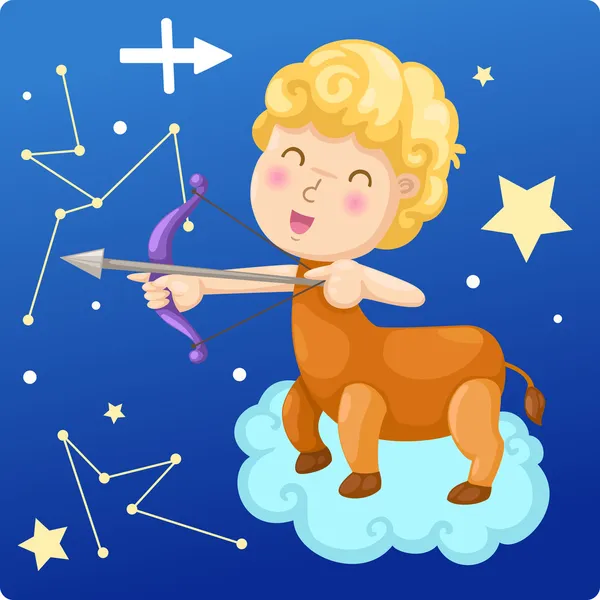 Sagittarius Illustration — Stock Vector