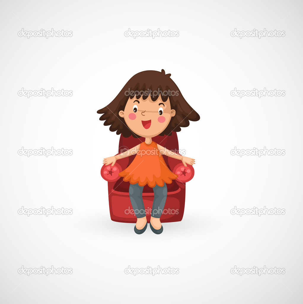 Girl sitting in chair