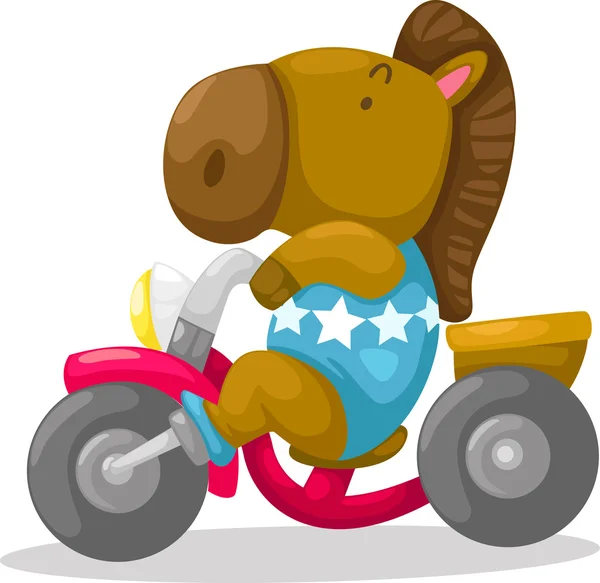 Horse on motorcycle — Stock Vector