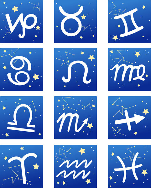 Zodiacal icon set