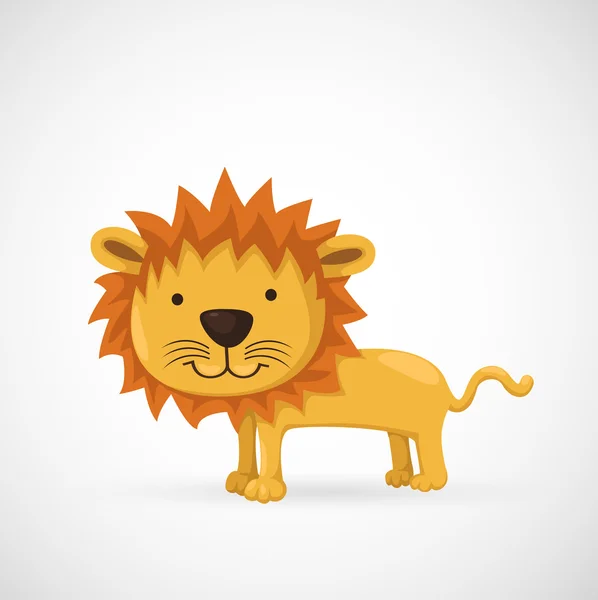 Lion dessiné à la main — Image vectorielle