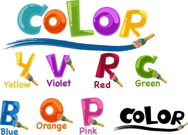 Alphabet color — Stock Vector