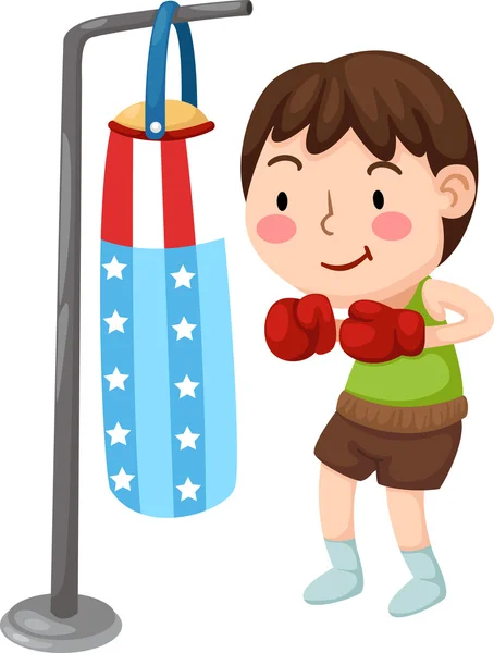 Illustratie van een bokser — Stockvector