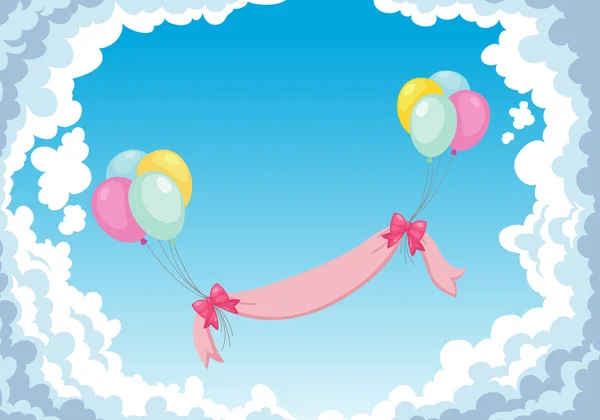 Balloon in the sky — Stock Vector