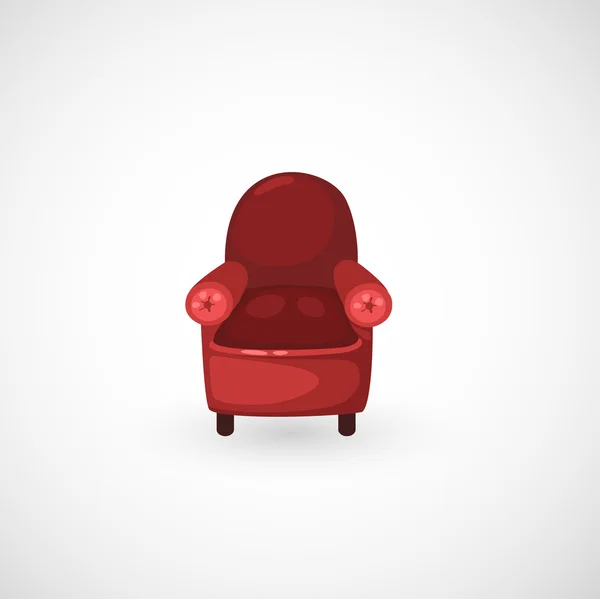 Red armchair — Stock Vector