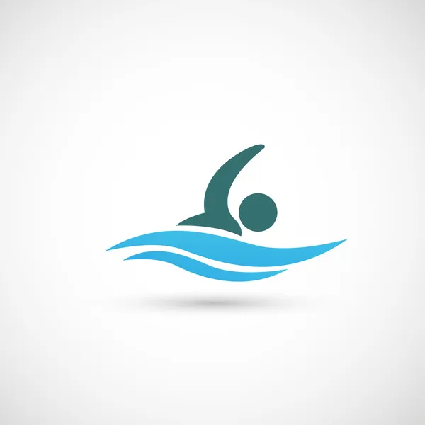 Icono de natación — Vector de stock