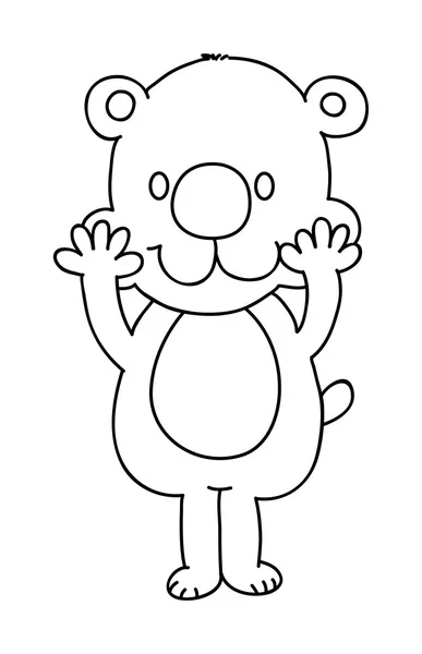 Ručně kreslený medvěd — Stockový vektor