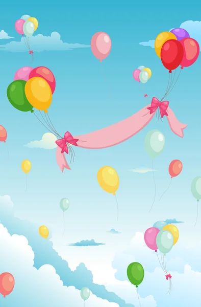 Ballon in de lucht — Stockvector