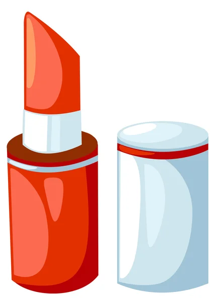 Rouge à lèvres isolé sur fond blanc — Image vectorielle