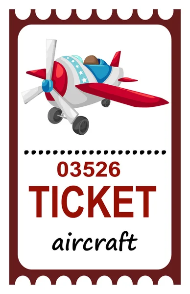 Ticket aircraft — Stock Vector