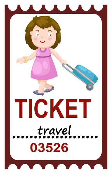 Ticket voor reizen — Stockvector