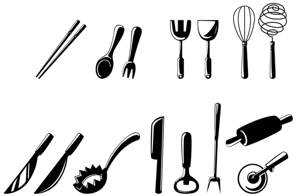 Conjunto de ferramentas de cozinha — Vetor de Stock