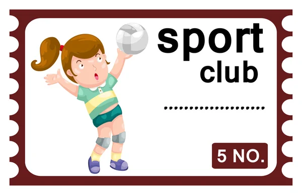 Ticket sportclub — Stockvector