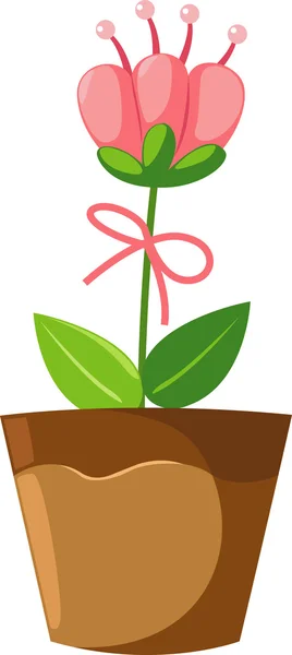 Flower in pot. — Stock Vector