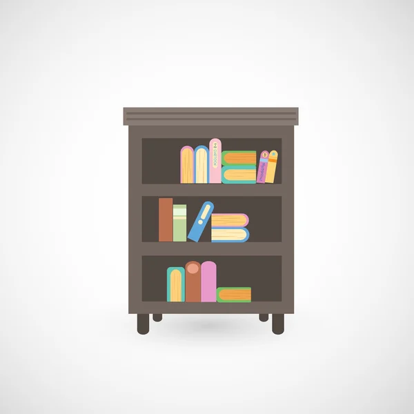 Bookshelf — Stok Vektör