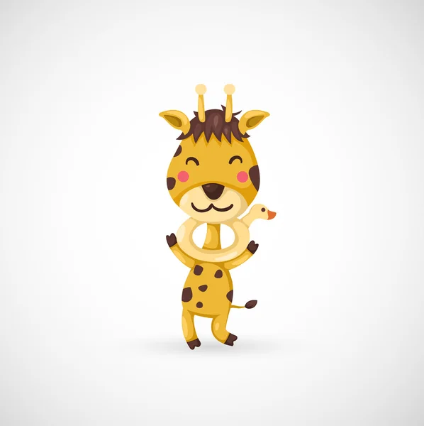 Žirafa na bílém pozadí — Stockový vektor