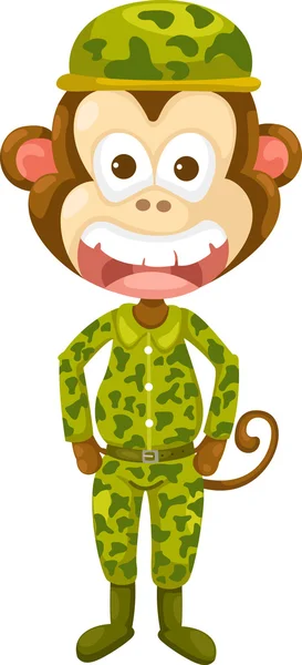 Monkey army — Stock Vector