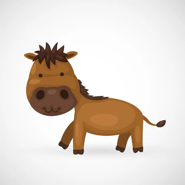 Caballo tirado a mano — Vector de stock