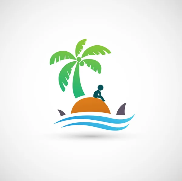 Ikona wyspy — Wektor stockowy
